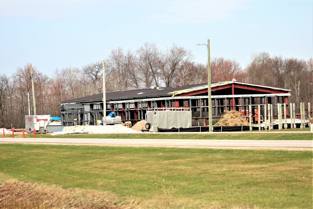 Construction of fitness facility continues at Fort McCoy running track