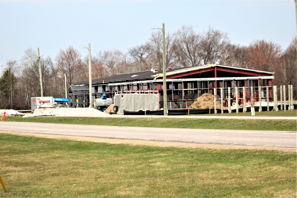 Construction of fitness facility continues at Fort McCoy running track