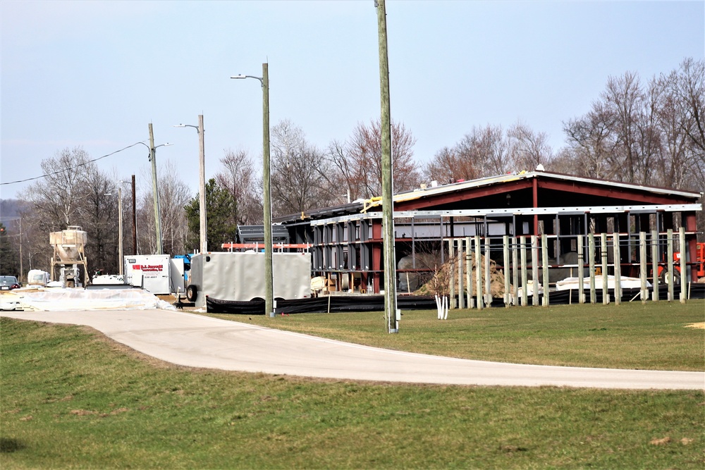 Construction of fitness facility continues at Fort McCoy running track