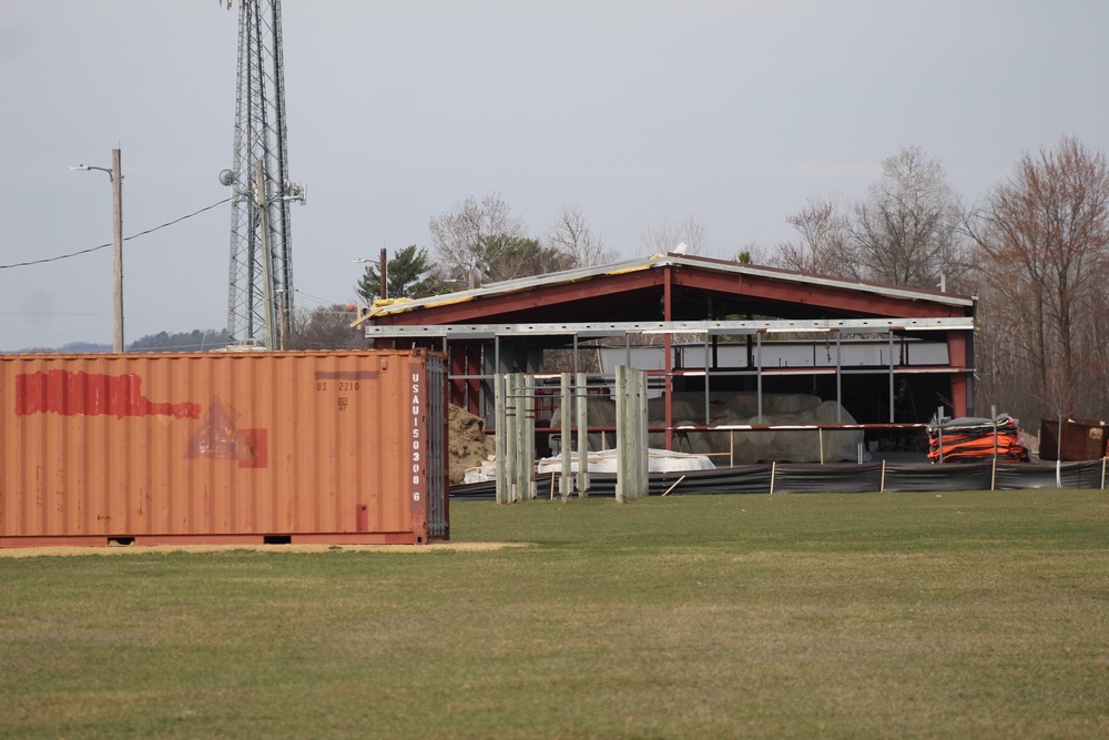 Construction of fitness facility continues at Fort McCoy running track
