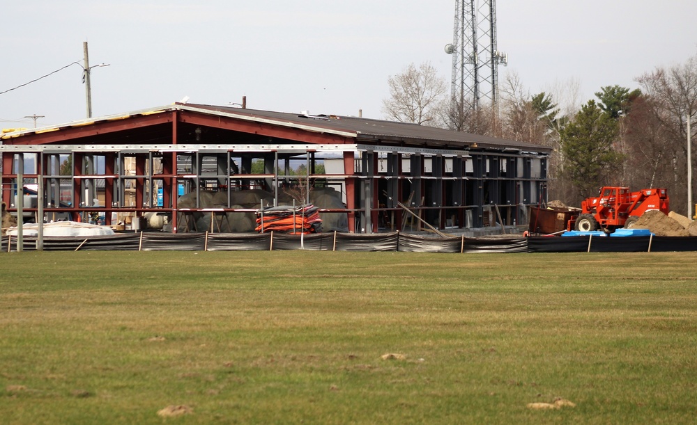 Construction of fitness facility continues at Fort McCoy running track