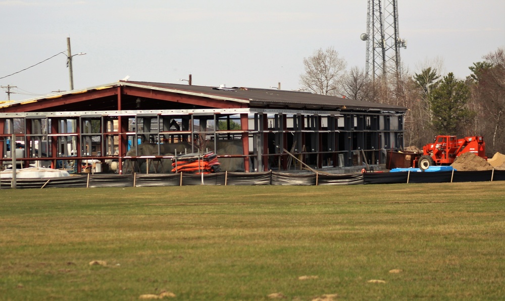 Construction of fitness facility continues at Fort McCoy running track