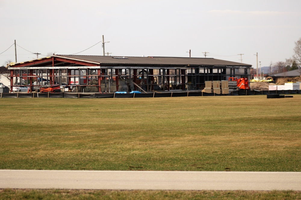 Construction of fitness facility continues at Fort McCoy running track