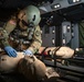 A U.S. Army Aeromedical Research Laboratory flight paramedic tests new items in a space utilization study at the School of Aviation Medicine's DUSTOFF Training complex. The USAARL and SAAM frequently collaborate to make sure the U.S. Army's next generatio