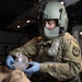 A U.S. Army Aeromedical Research Laboratory flight paramedic tests new items in a space utilization study at the School of Aviation Medicine's DUSTOFF Training complex. The USAARL and SAAM frequently collaborate to make sure the U.S. Army's next generatio