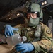 SGT Kelsey Demorest (USAARL flight paramedic with EnRoute Care Research Group) tests new items in a space utilization study at the School of Aviation Medicine's DUSTOFF TRAINING complex. The USAARL and SAAM frequently collaborate to make sure our next gen