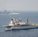 Ships operate in the Bay of Bengal in support of exercise La Perouse 2021