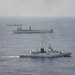 Ships operate in the Bay of Bengal in support of exercise La Perouse 2021