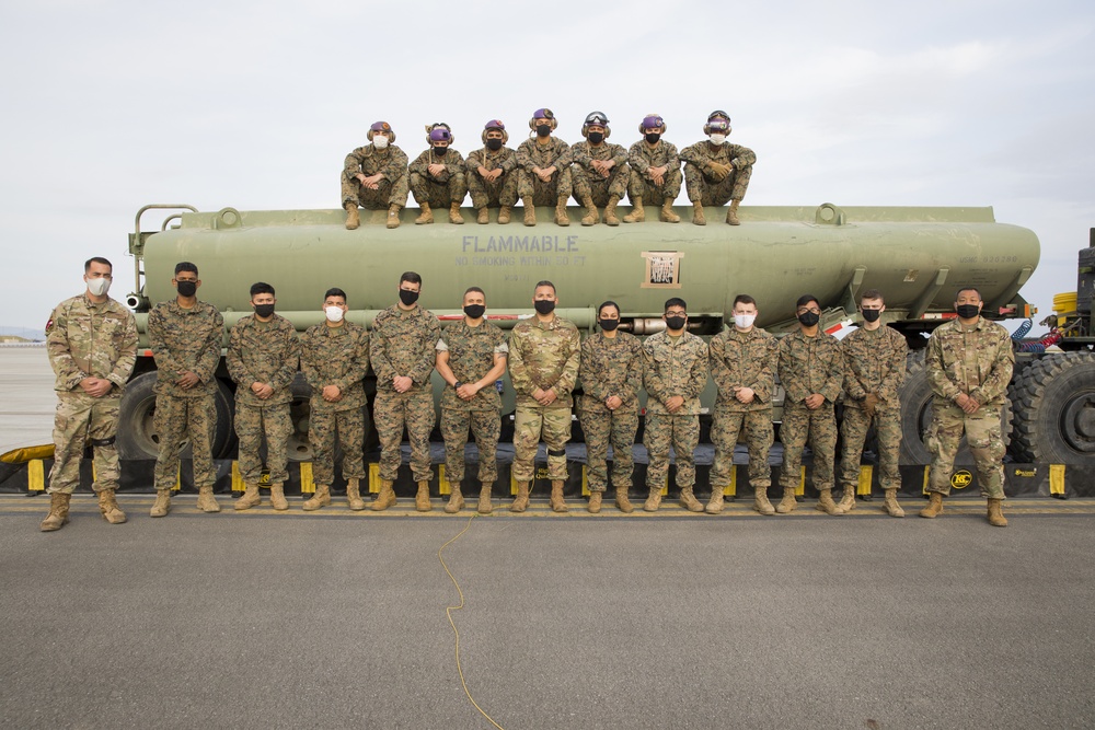 MWSS-171 Conducts Joint Refueling with F-22s