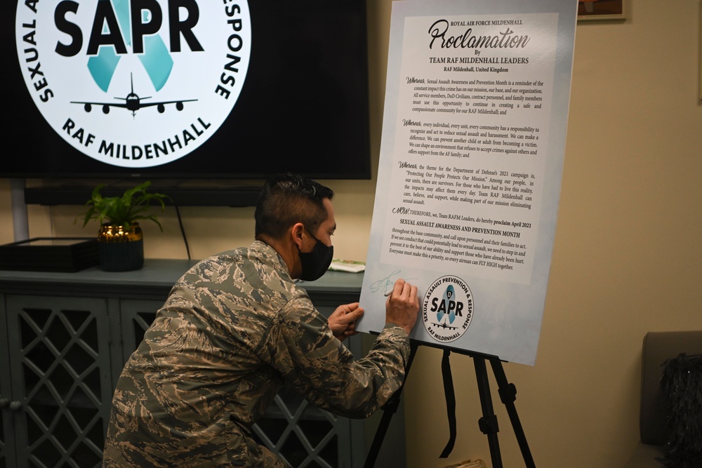 100th ARW proclaims April as Sexual Assault Awareness and Prevention Month