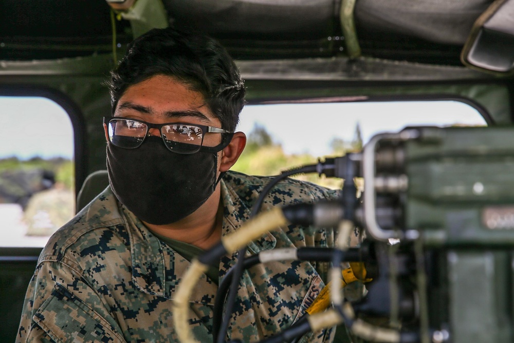 Marines with 3d Supply Battalion  demonstrate their field communication capabilities
