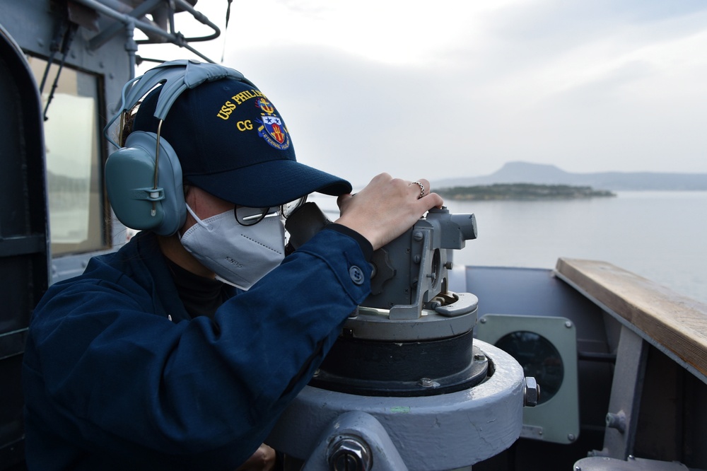 USS PHILIPPINE SEA TRANSITS MEDITERRANEAN SEA/DEPLOYMENT