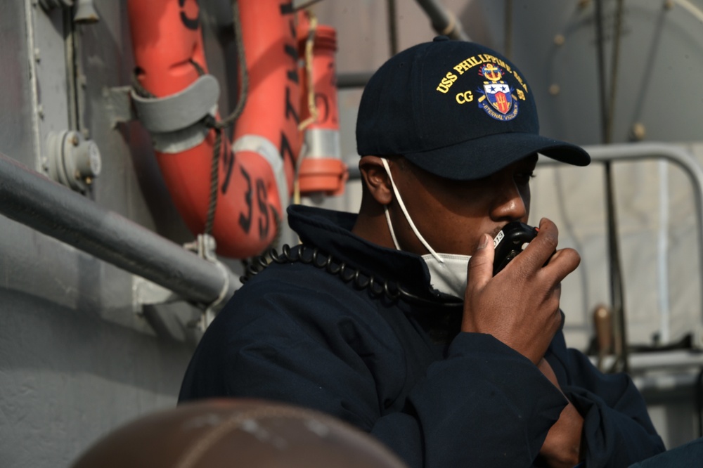 USS PHILIPPINE SEA TRANSITS MEDITERRANEAN SEA/DEPLOYMENT