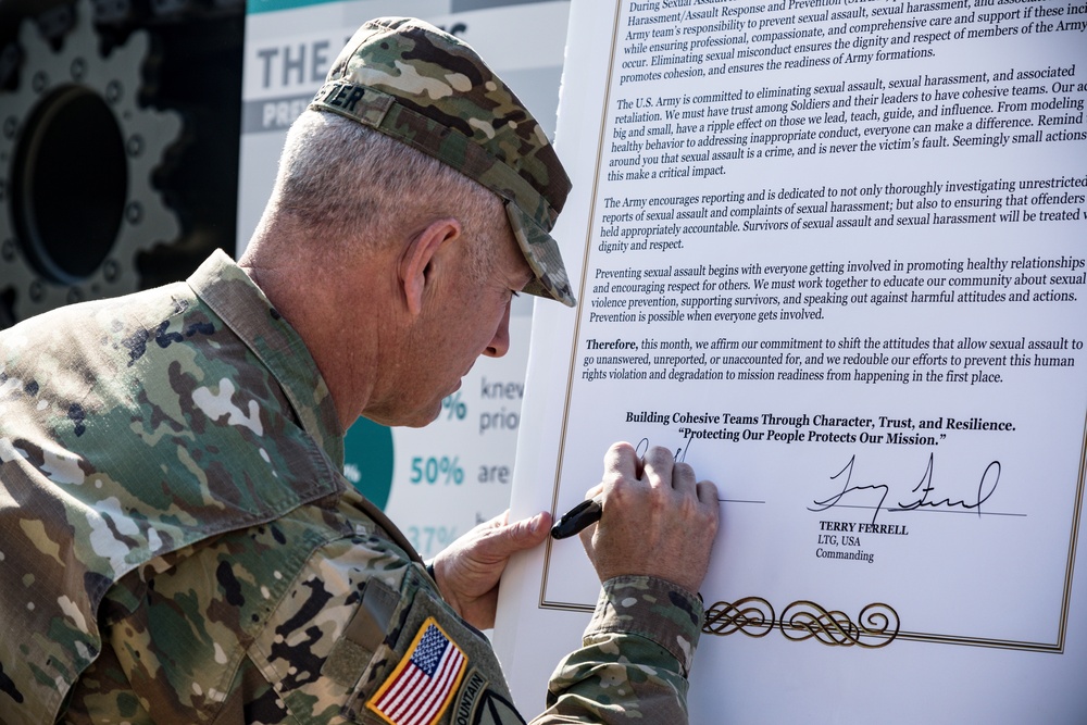 2021 Sexual Assault Awareness &amp; Prevention Month Proclamation signing