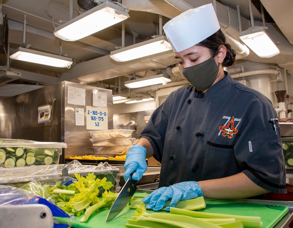 Sailor Cuts Vegetables