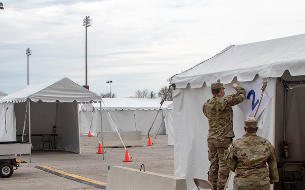 Indiana U.S. Army National Guard prepare for opening of Gary Community Vaccination Center