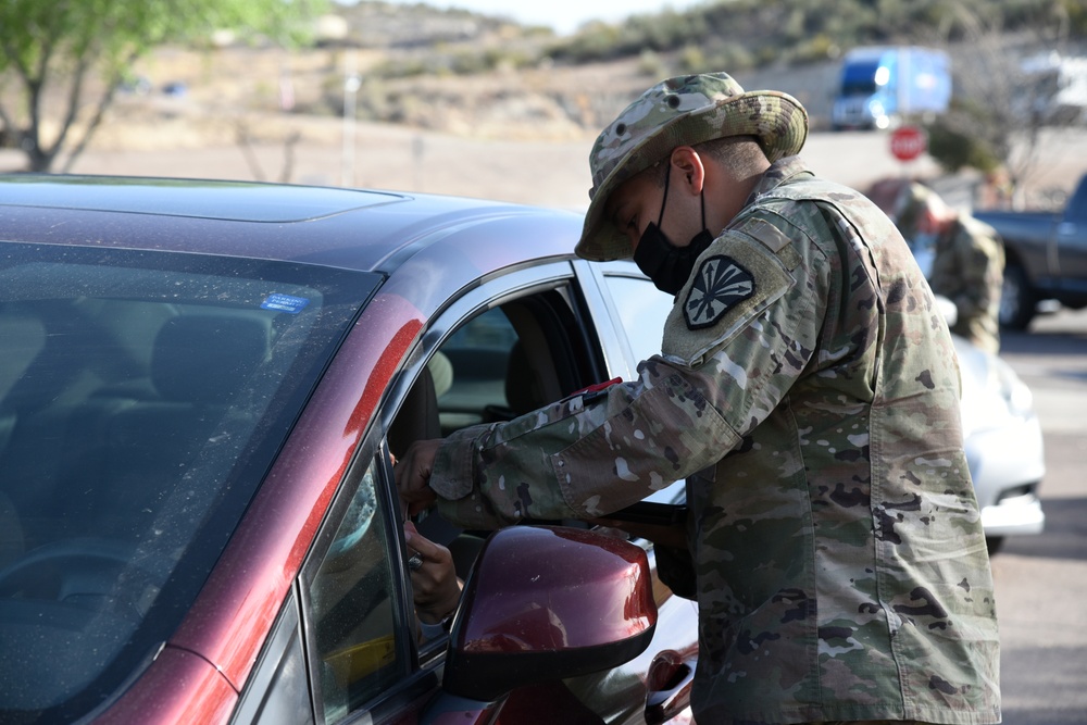 AZNG assists at vaccination site on the Yavapai-Apache Nation