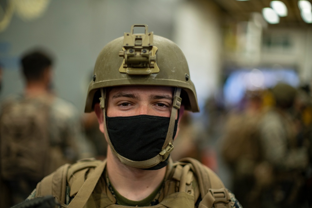 Marines with BLT 1/1 conduct serial call-away drill