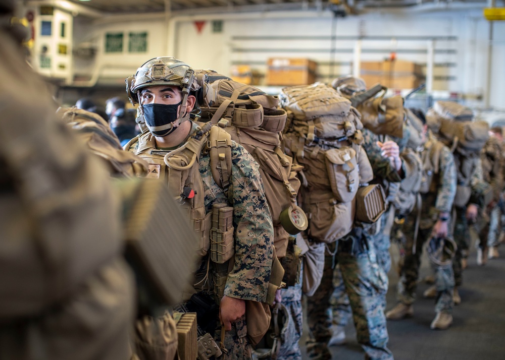 Bravo Company Stage Aboard USS Essex