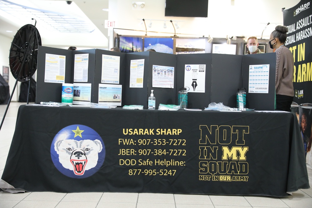 USARAK Sexual Assault Awareness Prevention Month outreach table