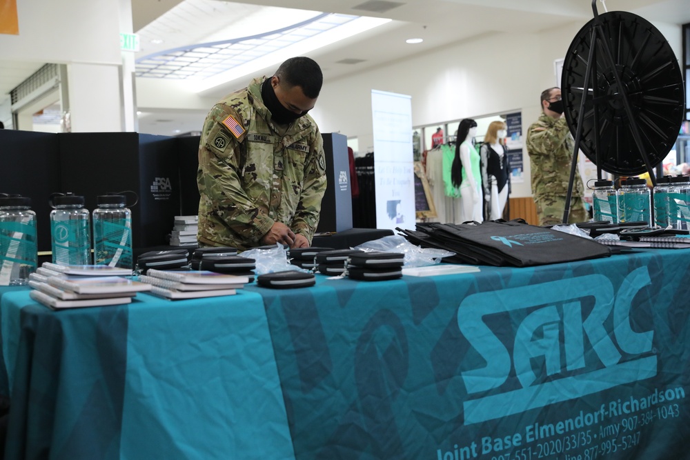 USARAK Sexual Assault Awareness Prevention Month outreach table