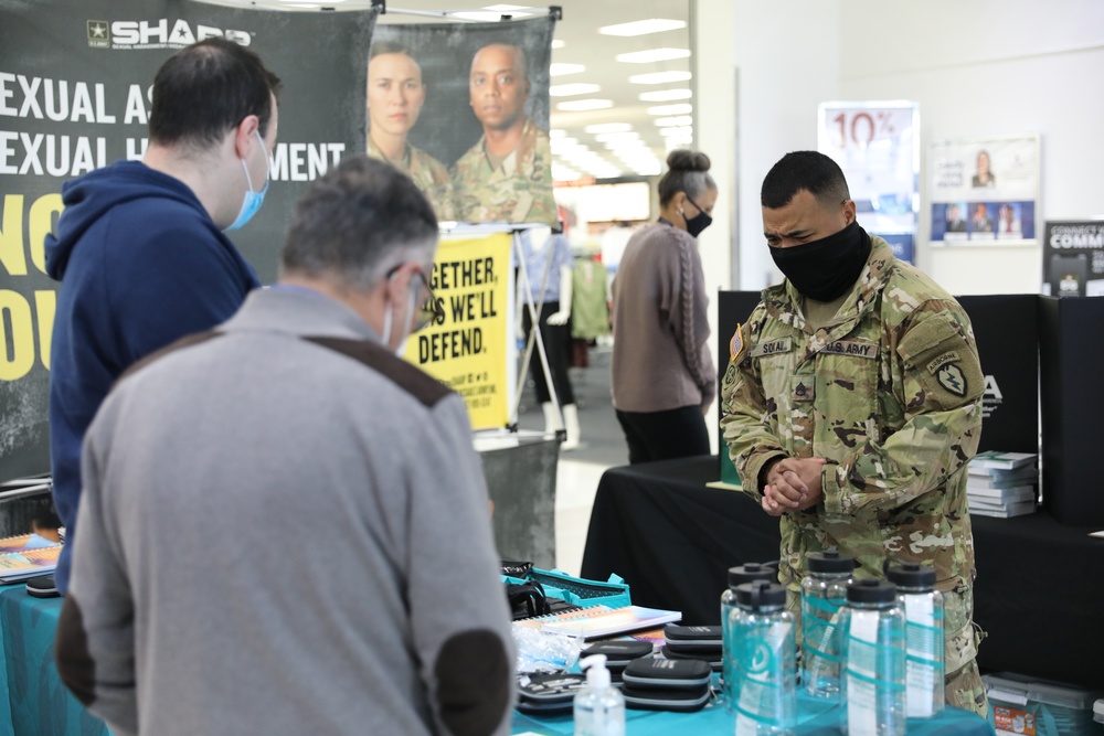 USARAK Sexual Assault Awareness Prevention Month outreach table