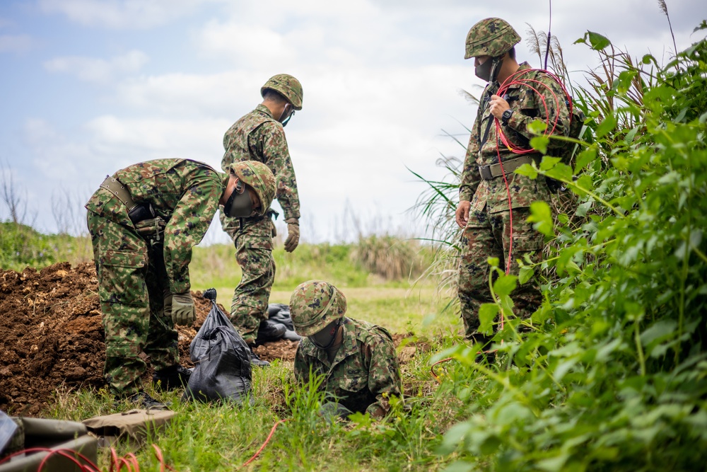 JGSDF, MCIPAC EOD technicians conduct UXO disposal operations