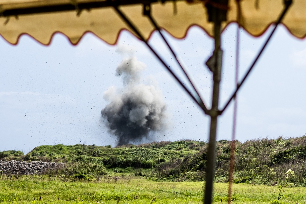 JGSDF, MCIPAC EOD technicians conduct UXO disposal operations