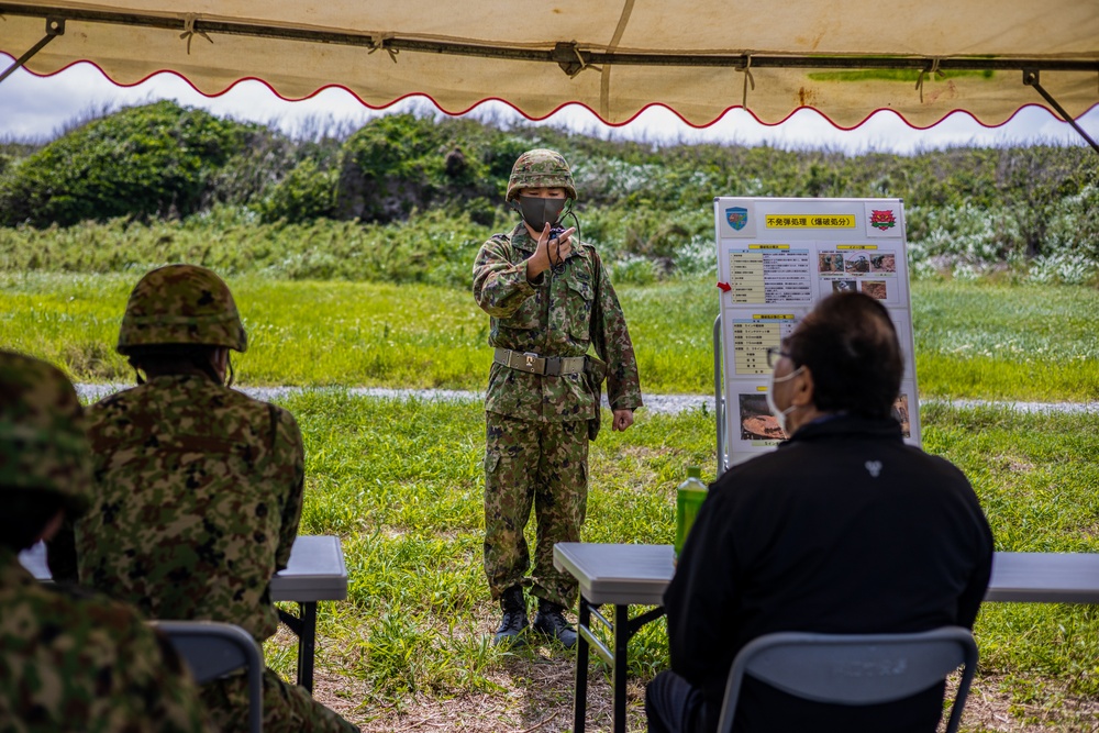 JGSDF, MCIPAC EOD technicians conduct UXO disposal operations