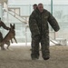 Co. David Burger, the G-3 for Task Force Spartan, takes part in K-9 capabilities demonstration
