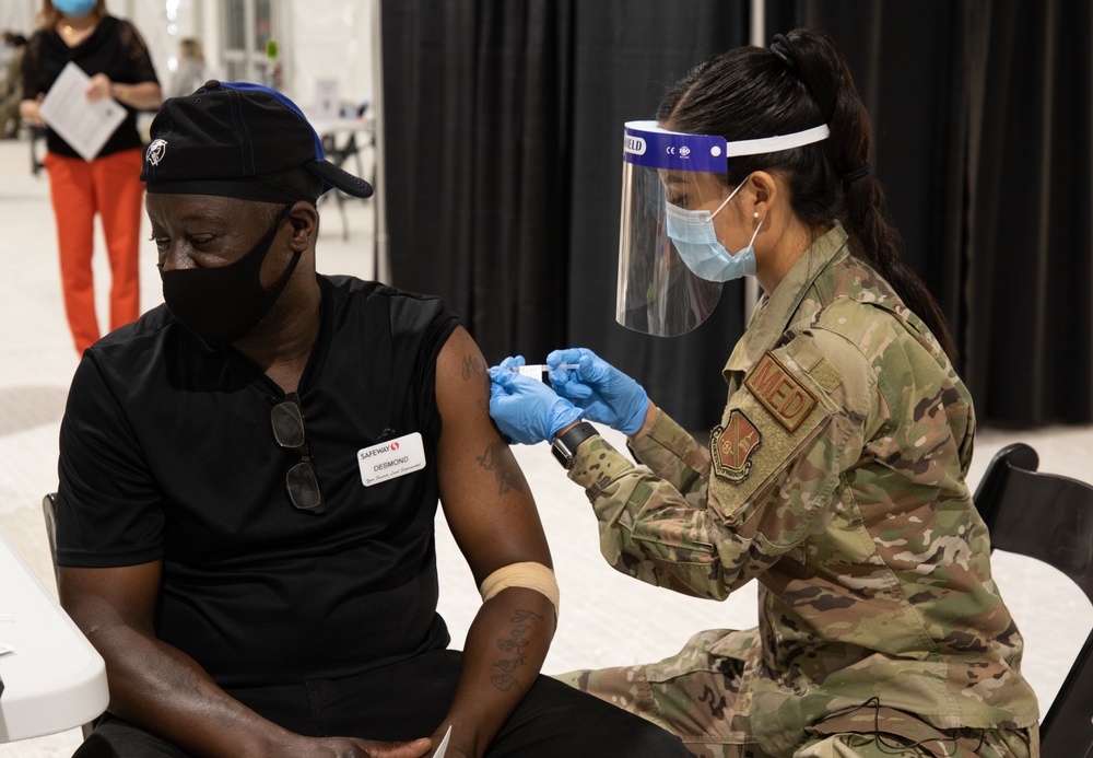 U.S. Air Force Airmen assist FEMA with a soft opening of the new CVC in Hyattsville, MD