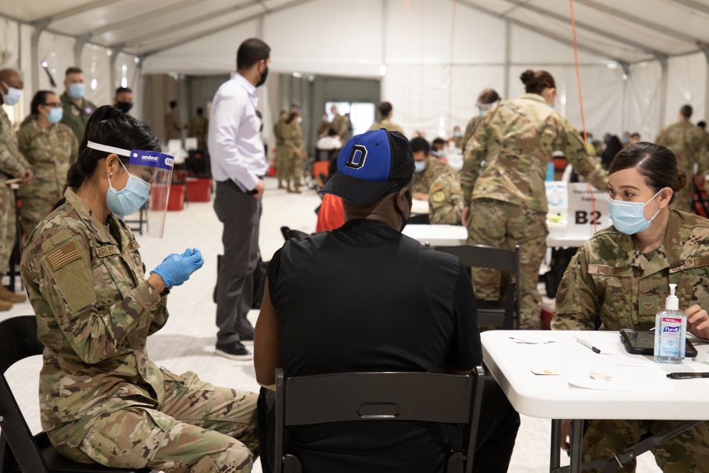 U.S. Air Force Airmen assist FEMA with a soft opening of the new CVC in Hyattsville, MD