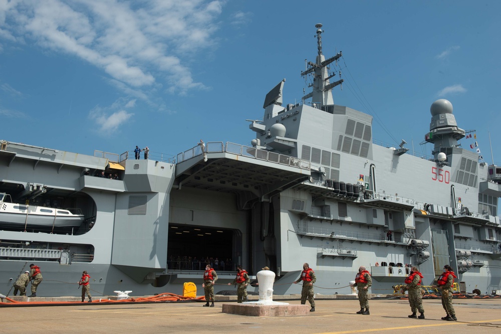 ITS Cavour Returns to Naval Station Norfolk