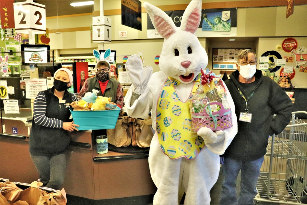 Fort McCoy Commissary personnel support 2021 Easter fun at Fort McCoy