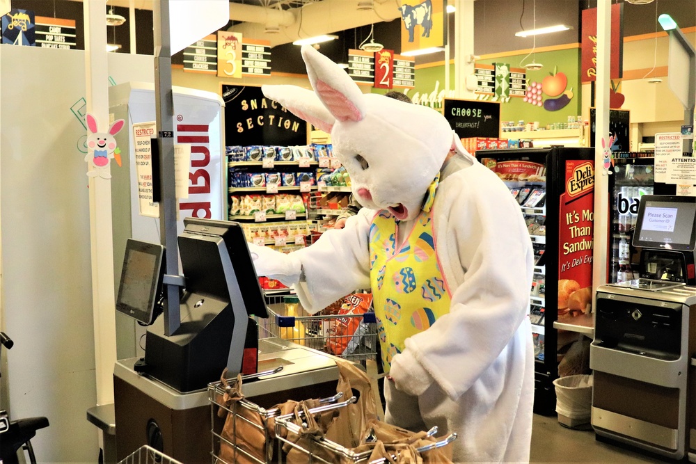 Fort McCoy Commissary personnel support 2021 Easter fun at Fort McCoy