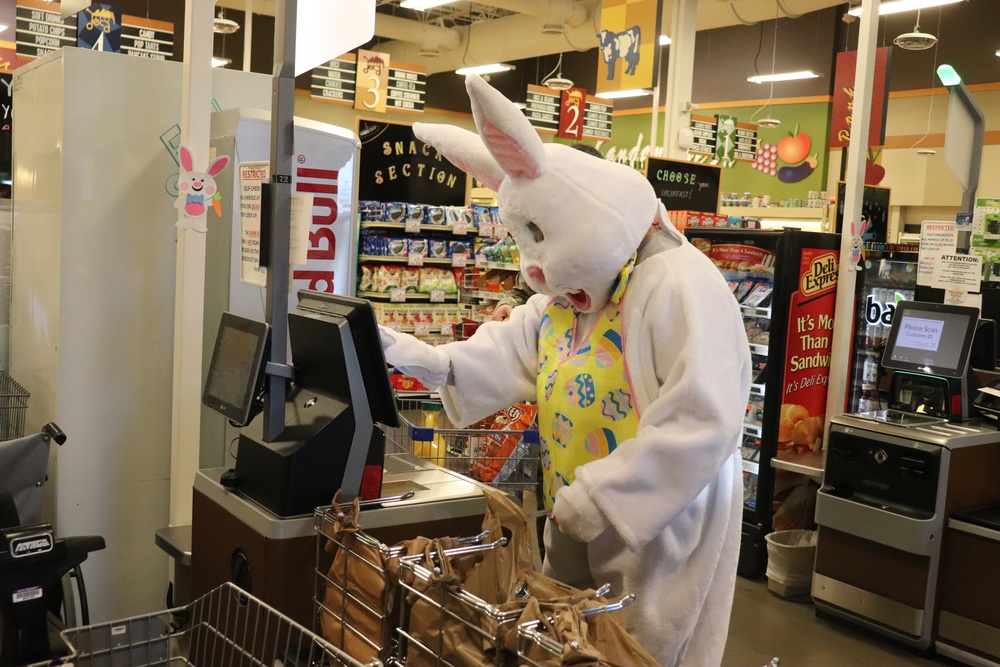 Fort McCoy Commissary personnel support 2021 Easter fun at Fort McCoy