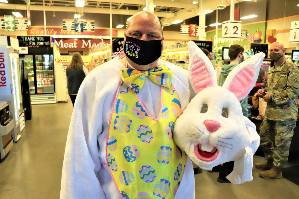 Fort McCoy Commissary personnel support 2021 Easter fun at Fort McCoy