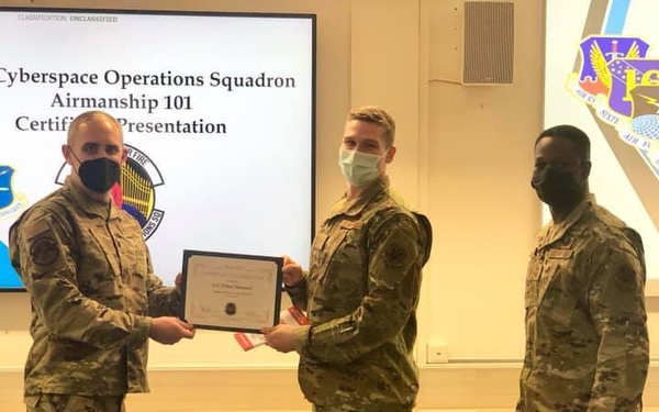 Airman 1st Class Dylan Hammel graduates from Airmanship 101