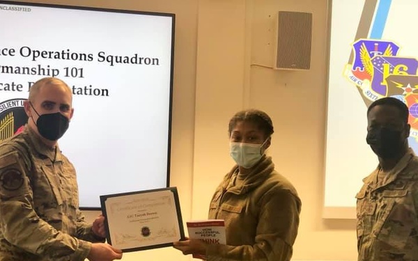 Airman 1st Class Taeyah Brown graduates from Airmanship 101