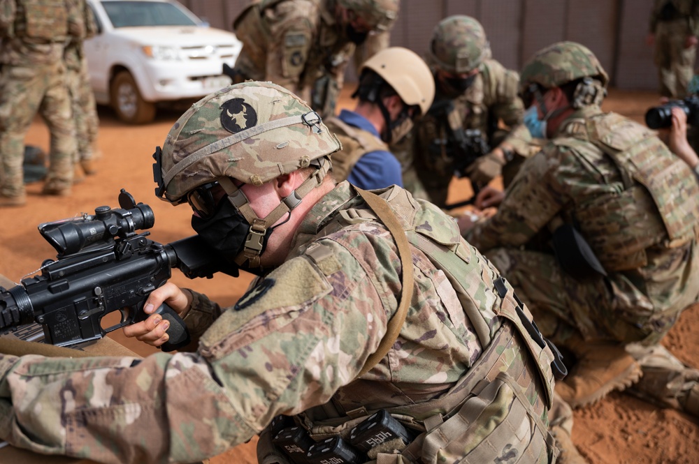 U.S. Africa Command forces conduct training with partner forces in Gao, Mali