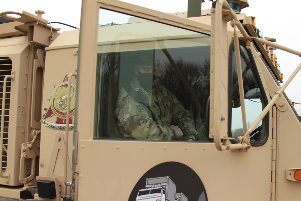 Werner rides in Follower vehicle