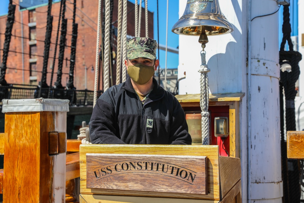 U.S. Navy Sailor Reenlists Aboard USS Constitution