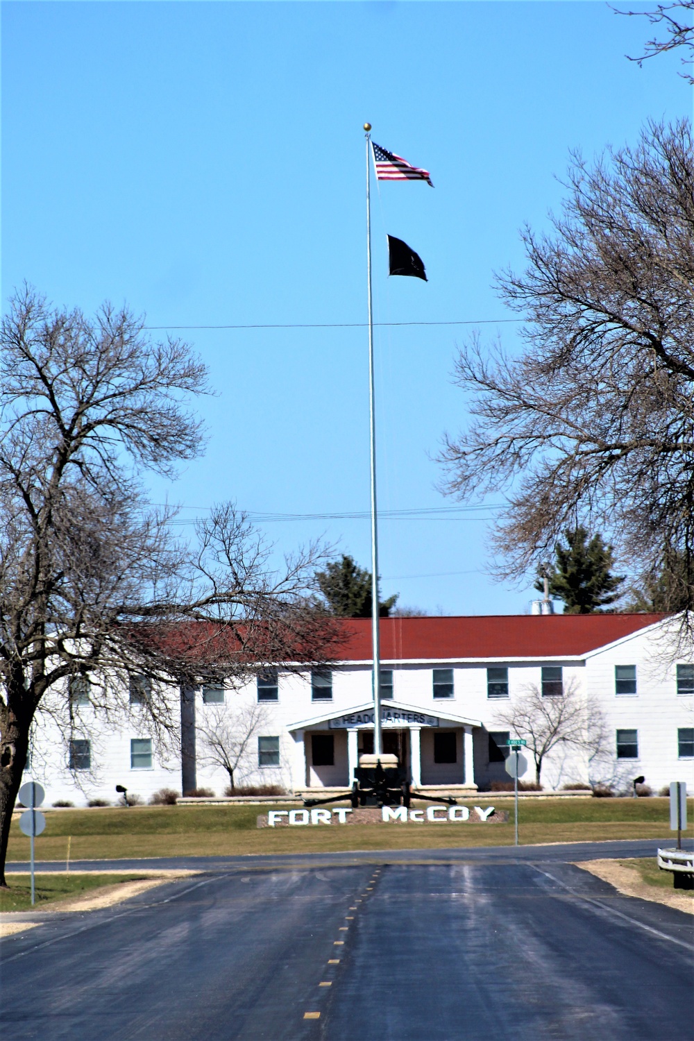 American Flag and Fort McCoy