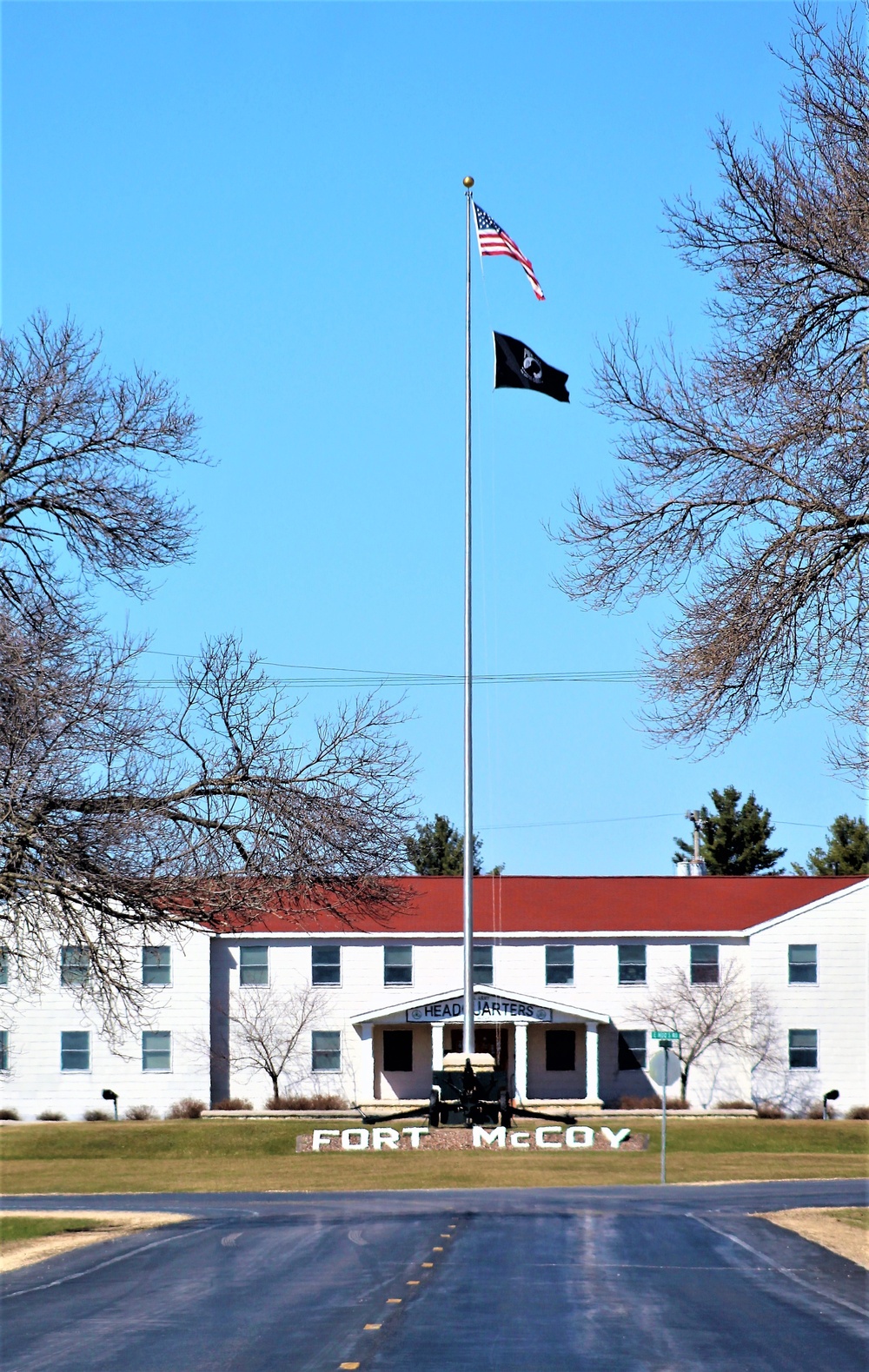 American Flag and Fort McCoy