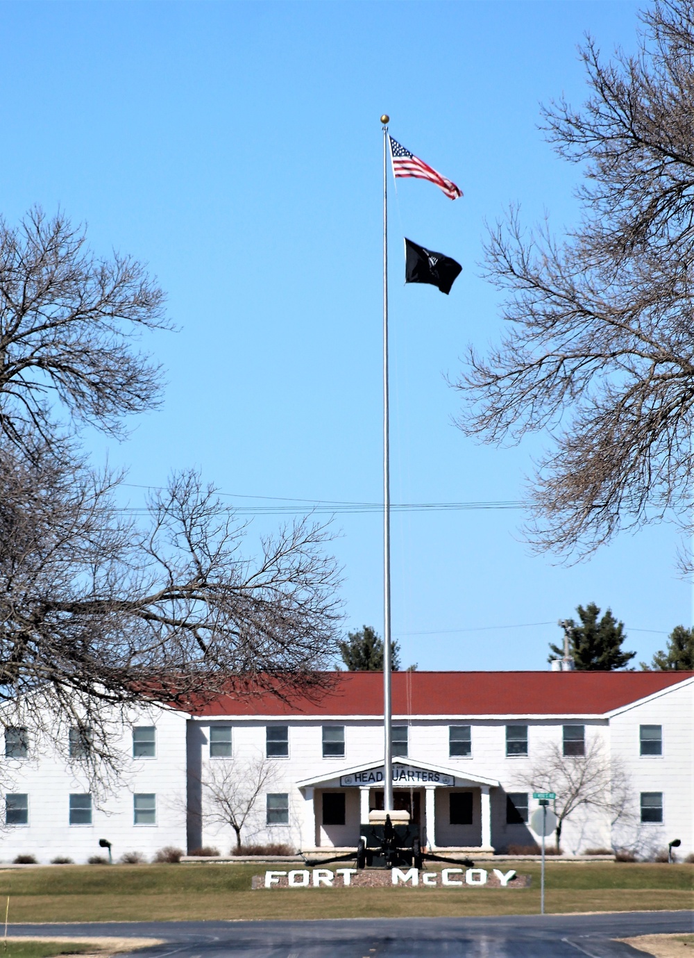 American Flag and Fort McCoy