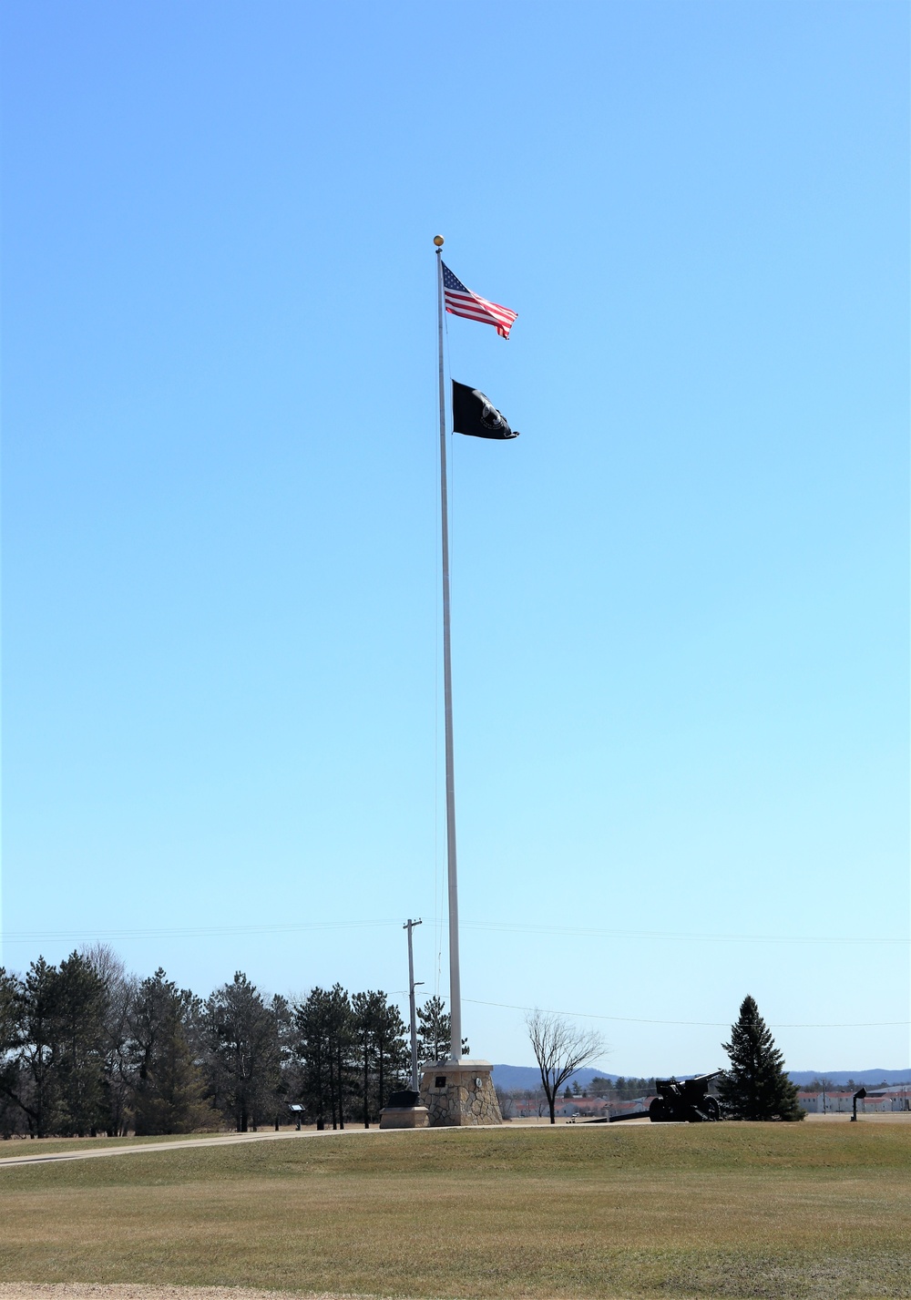 American Flag and Fort McCoy