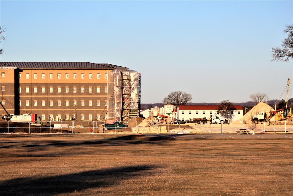 Construction of new, modern barracks building continues at Fort McCoy in April 2021