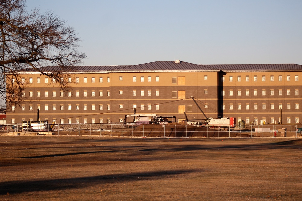 Construction of new, modern barracks building continues at Fort McCoy in April 2021