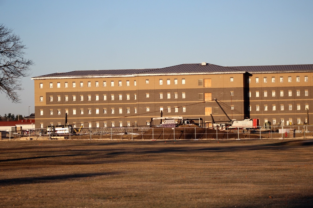 Construction of new, modern barracks building continues at Fort McCoy in April 2021