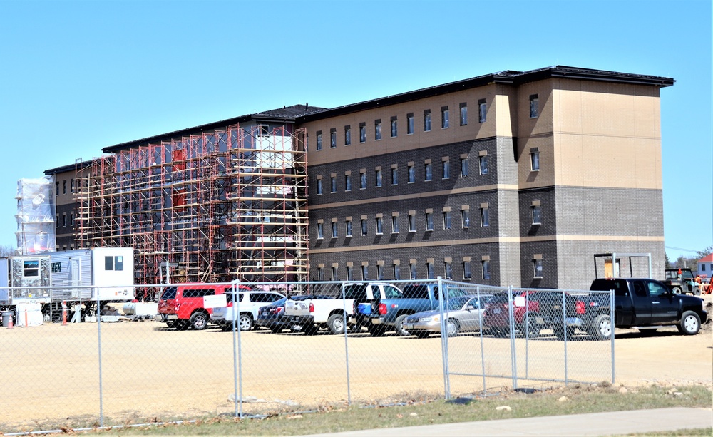 Construction of new, modern barracks building continues at Fort McCoy in April 2021